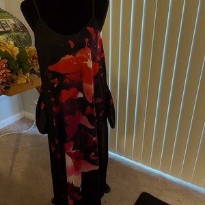 Maxi satin feel dress